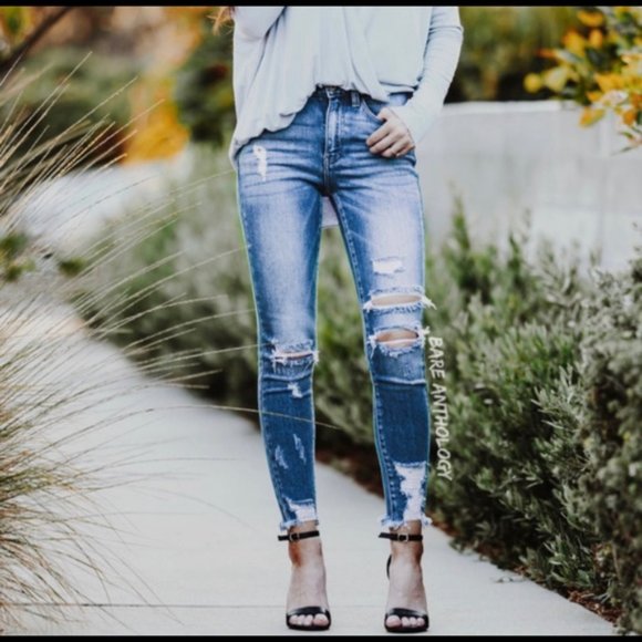 DAISY JANE II Distressed Skinny Jeans-LAST PAIR - Picture 2 of 5